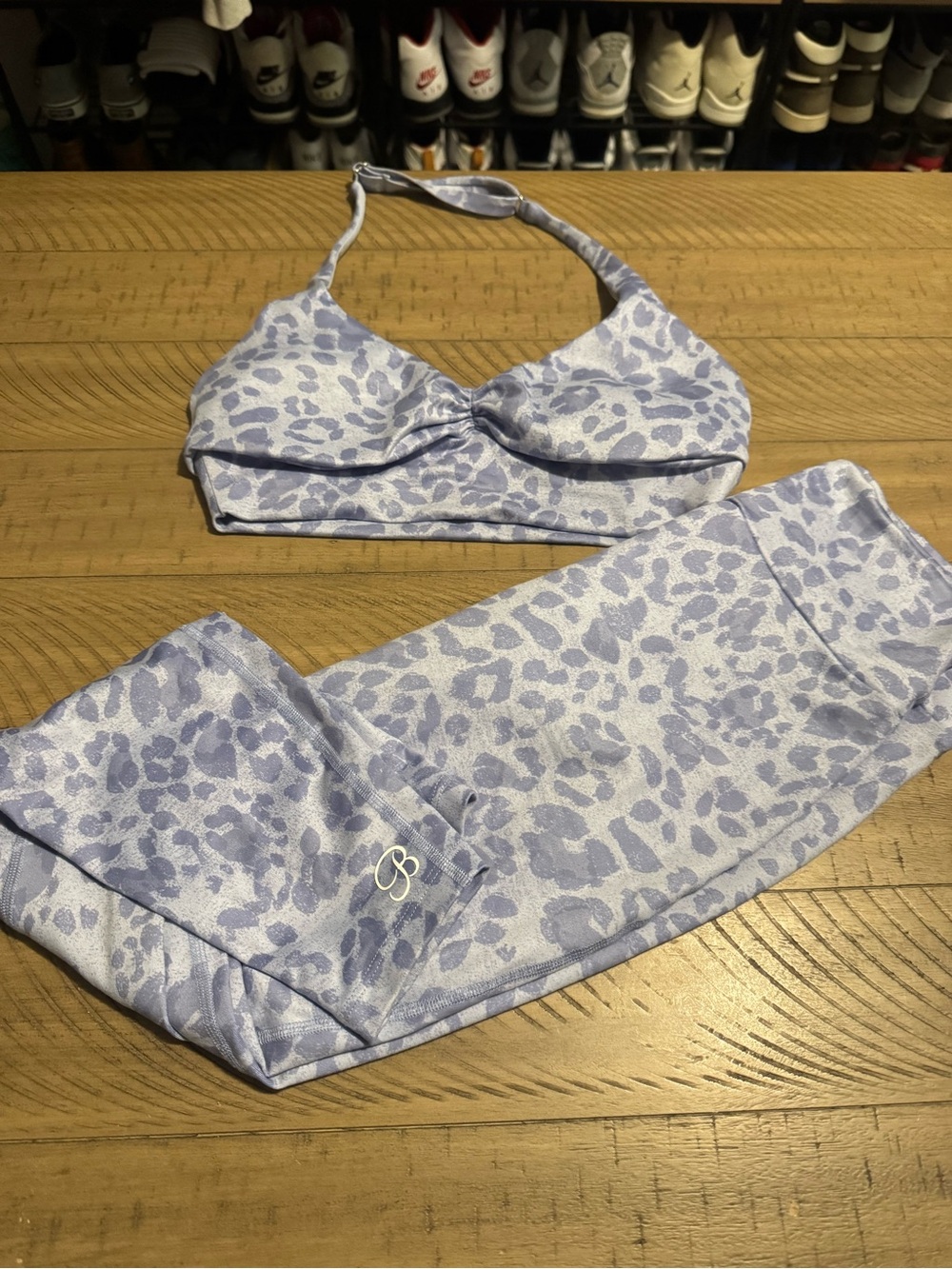 Purple bombshell sportswear cheetah set